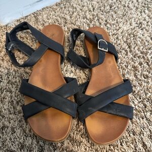 Black Strappy Sandals